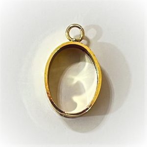 فریم گوشواره بیضی طلایی 2سانت