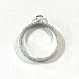 فریم گوشواره گرد نقره ای 2 سانت