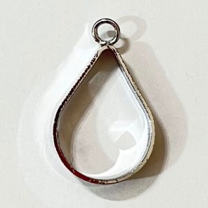 فریم گوشواره اشکی نقره ای 2سانت