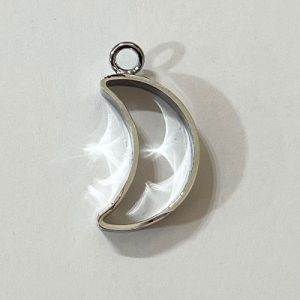 فریم گوشواره ماه نقره ای 2.5 سانت